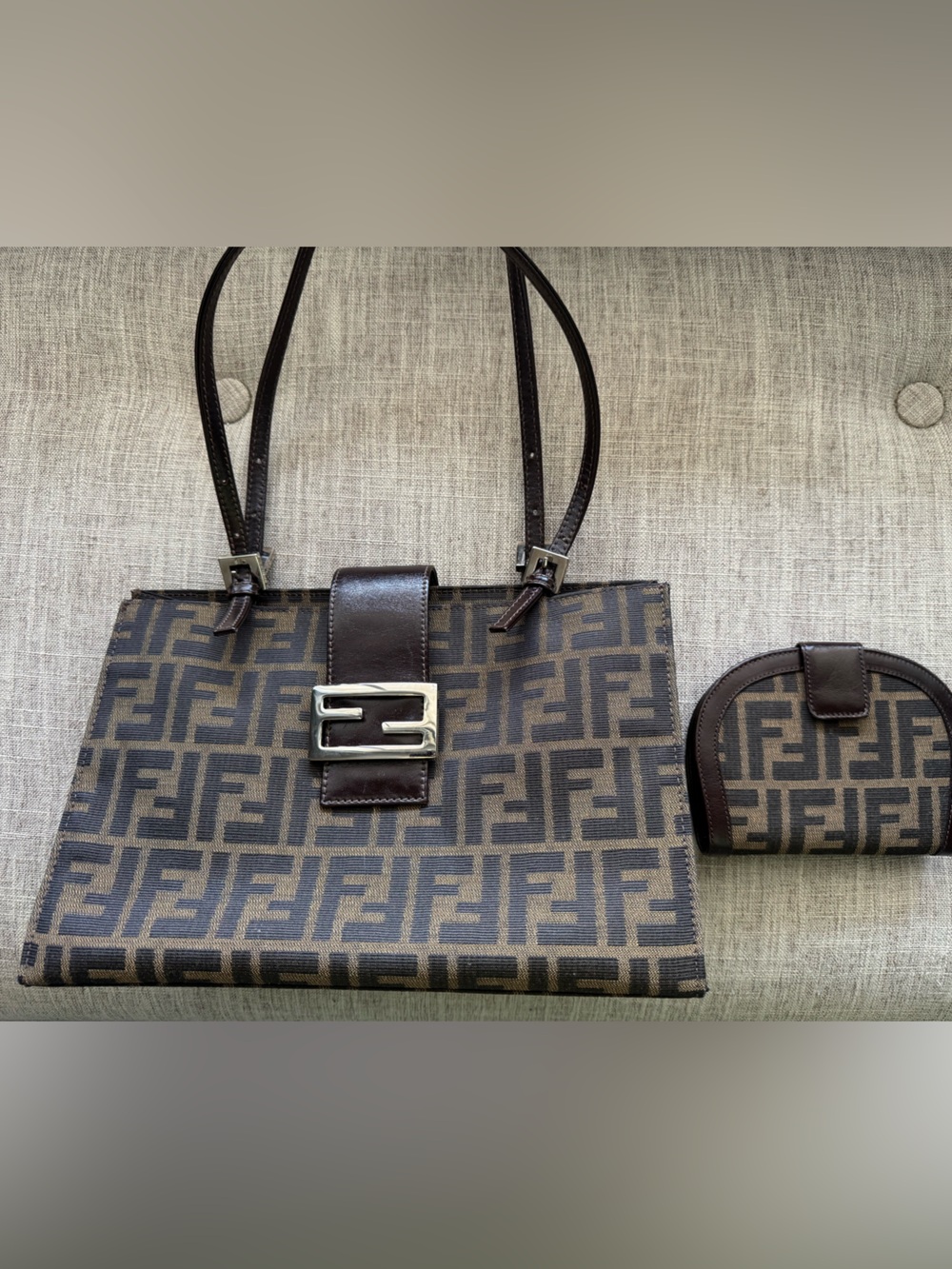 Fendi Zucca handbag and wallet